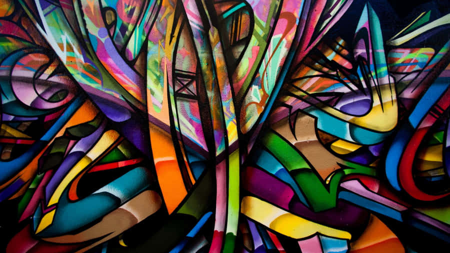 Beautiful Abstract Graffiti Wall Art Wallpaper