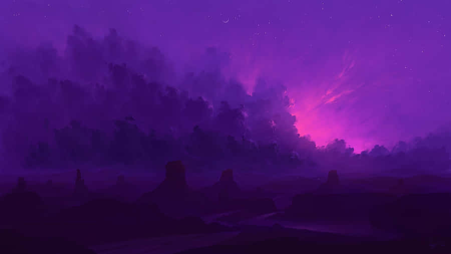 Beautiful Aesthetic Purple Sky Wallpaper