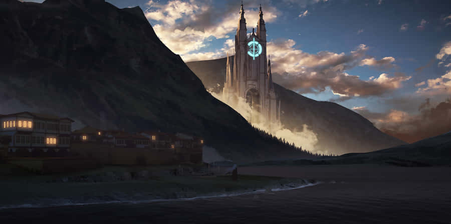 Beautiful Anime Castle Scenery Wallpaper