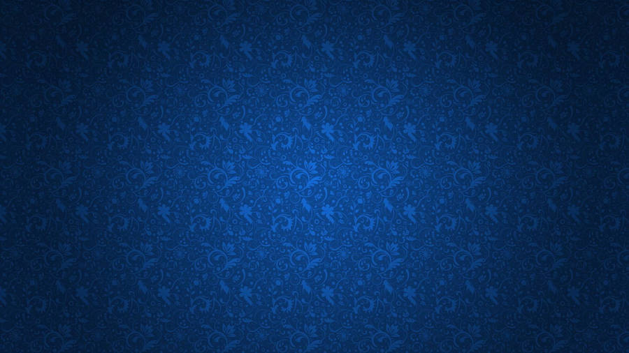 Beautiful Blue Plant Scrolls Pattern Wallpaper