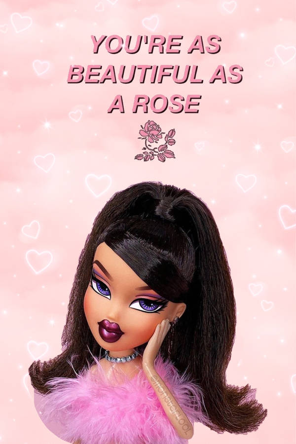 Beautiful Bratz Aesthetic Doll Quote Wallpaper