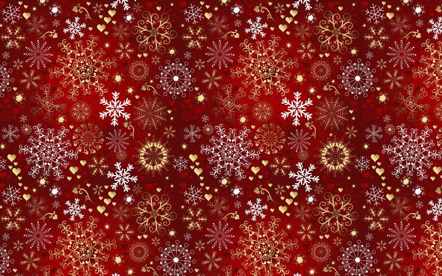 Beautiful Christmas Snowflakes Pattern Wallpaper