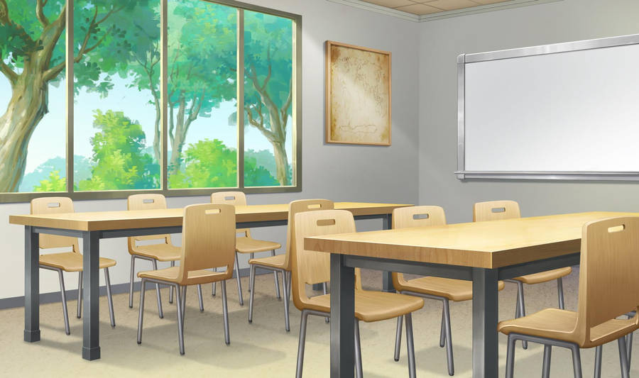 Beautiful Classroom Graphic Art Wallpaper