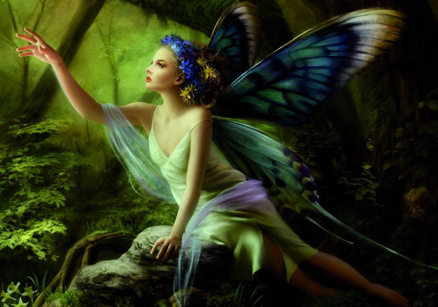 Beautiful Cute Fairy Art Wallpaper