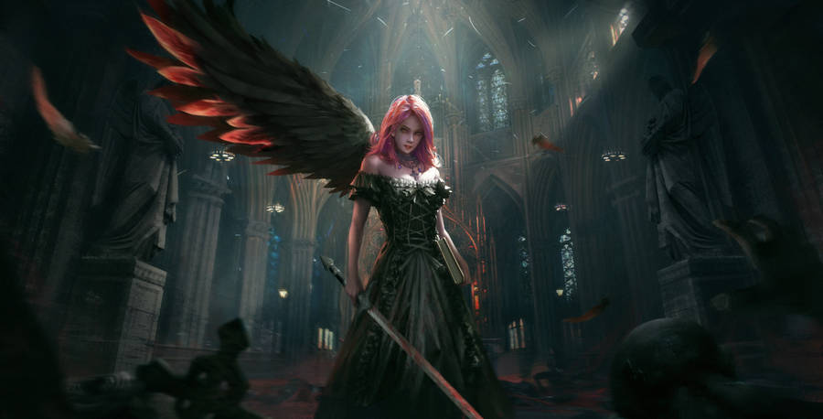 Beautiful Dark Angel Wallpaper