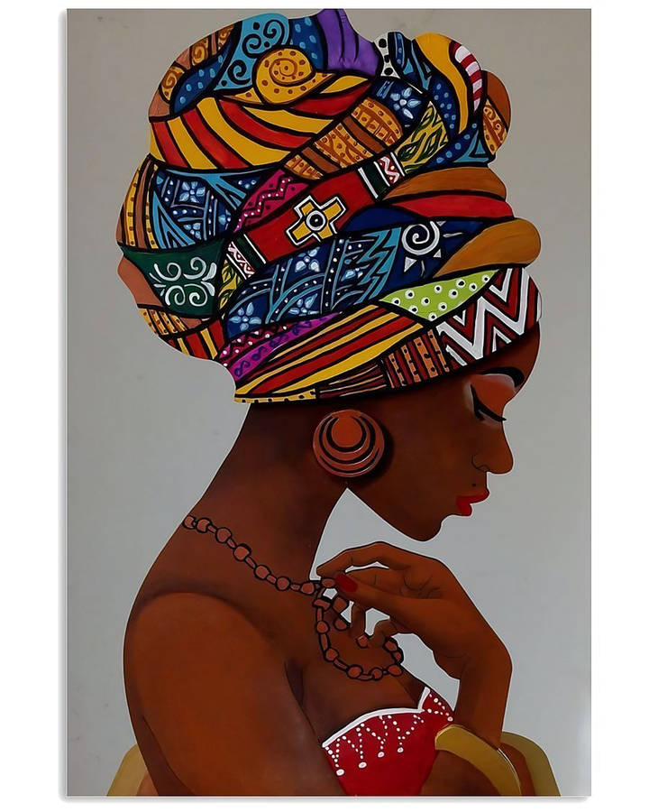 Beautiful Female African Art Wallpaper