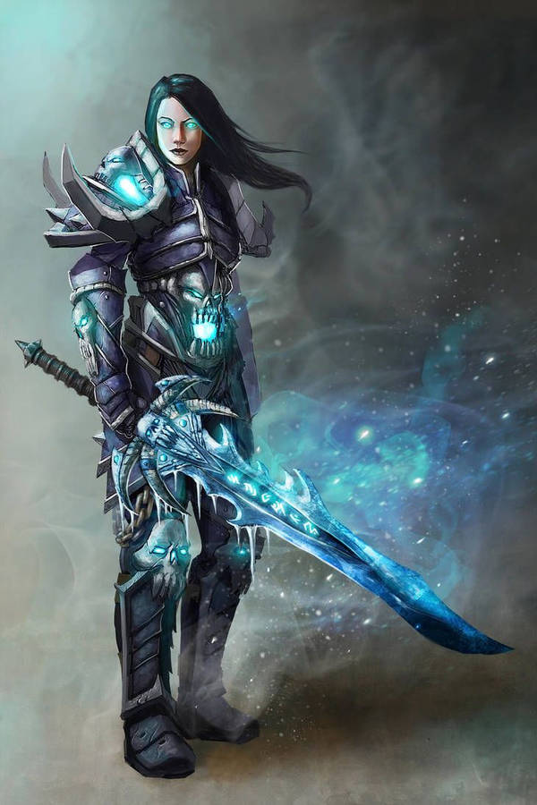 Beautiful Female Death Knight Wallpaper