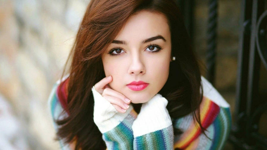 Beautiful Girls Wearing Sweater Wallpaper