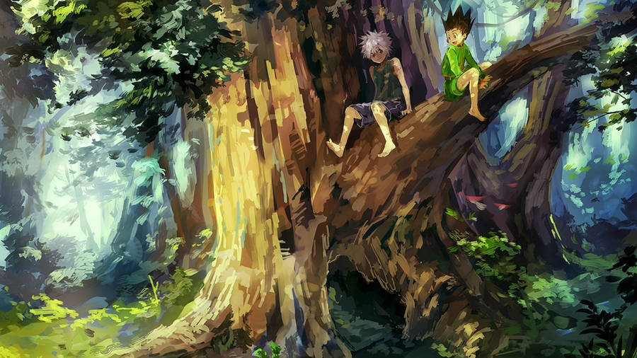 Beautiful Gon And Killua 4k Painting Wallpaper