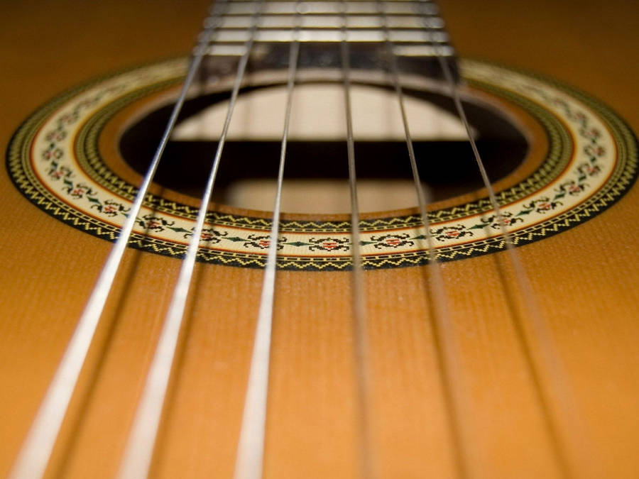 Beautiful Music Acoustic Guitar Wallpaper