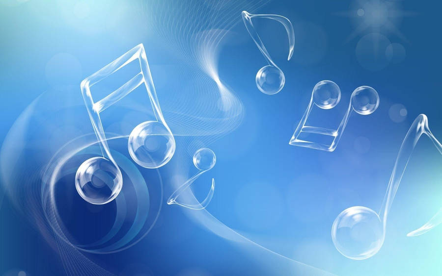 Beautiful Music Notes In The Sky Wallpaper