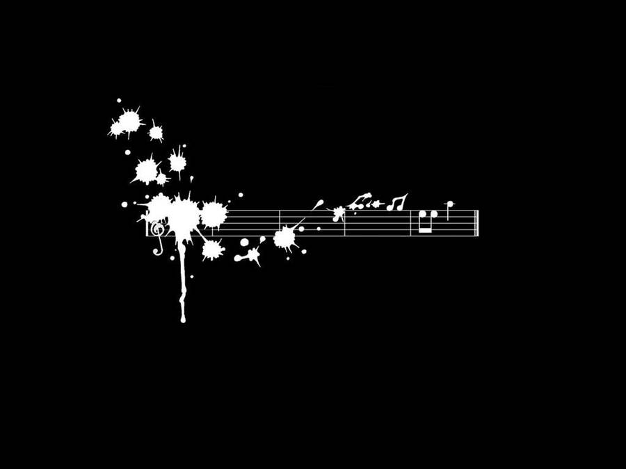 Beautiful Music White Musical Notes Wallpaper