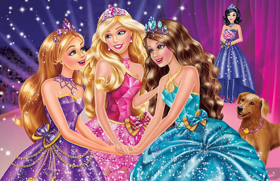 Beautiful Princesses In Gown Wallpaper