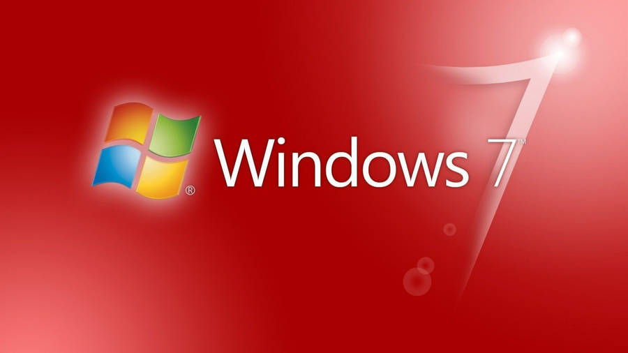 Beautiful Red Windows 7 Hd Wallpaper