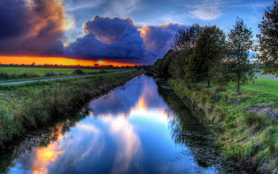 Beautiful Sunset In Sussex Wallpaper