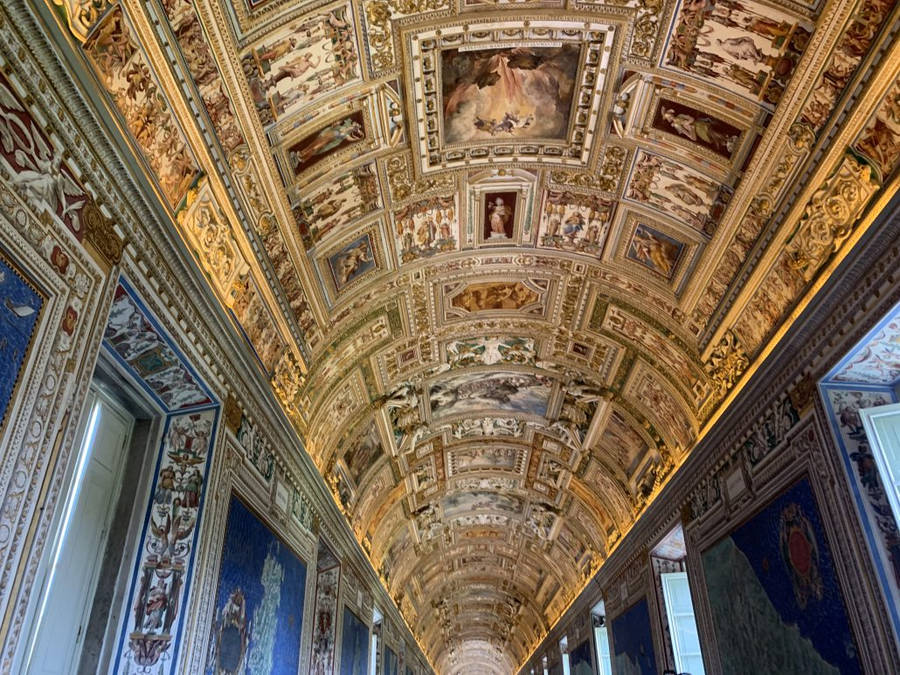 Beautiful Vatican Hallway Wallpaper