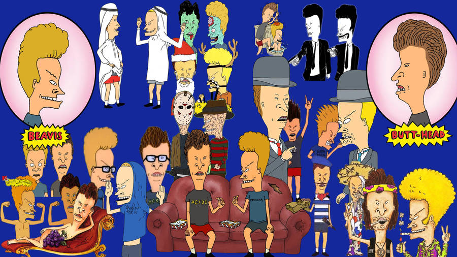 Beavis And Butt Head Adventure Collage Wallpaper