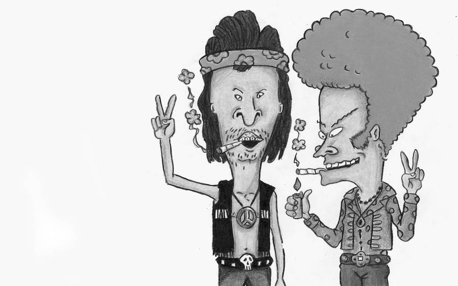 Beavis And Butt-head In Hippie Mode Wallpaper