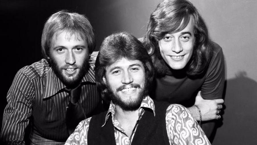 Bee Gees Trio Brothers Vintage Portrait Wallpaper