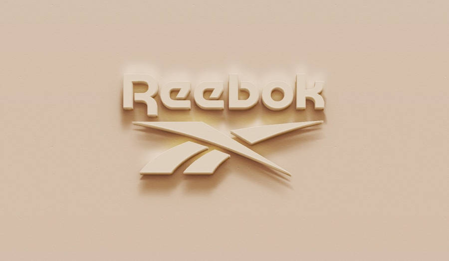 Beige Embossed Reebok Logo Wallpaper