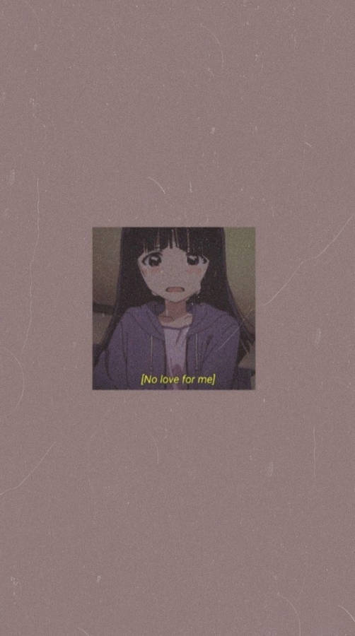 Beige Sad Aesthetic Anime Girl Wallpaper