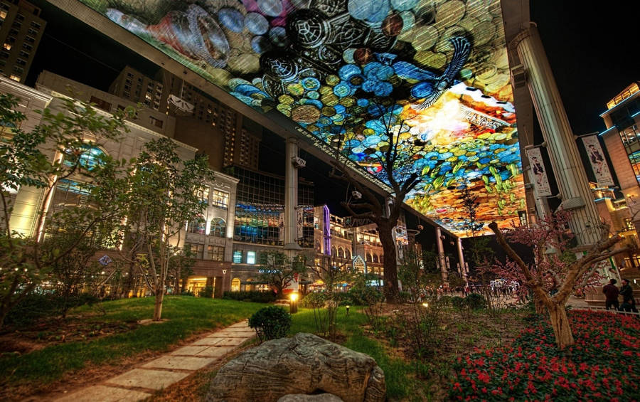 Beijing's Outdoor Garden Art Gallery Wallpaper