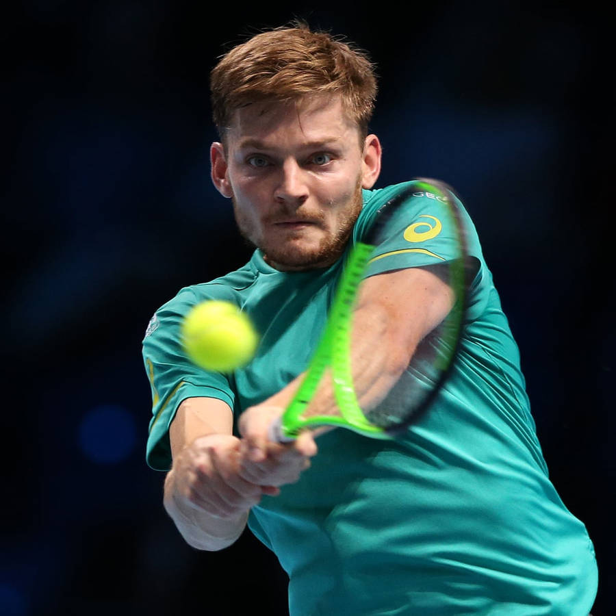 Belgian Tennis Star David Goffin In Action Wallpaper