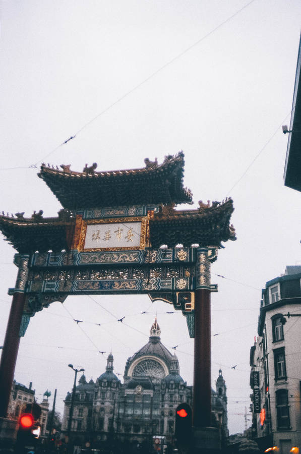 Belgium Chinatown Gate Wallpaper