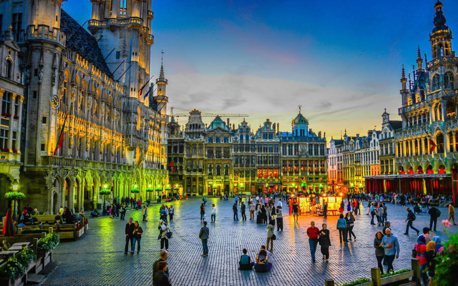 Belgium Grand Place Plaza Wallpaper