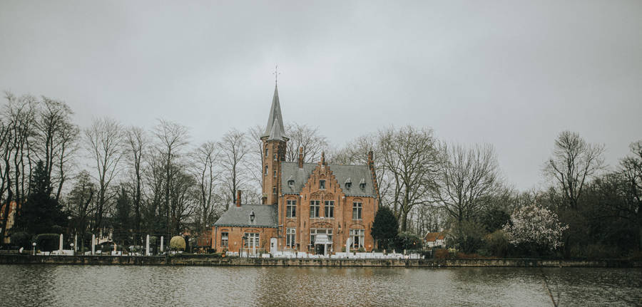 Belgium Kasteel Minnewater Wallpaper