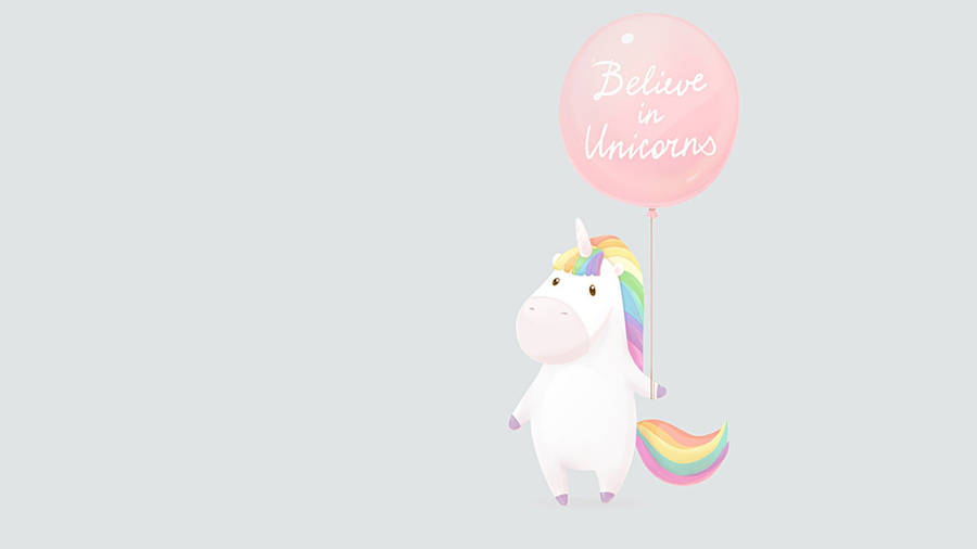 Believe In Rainbow Unicorns Wallpaper