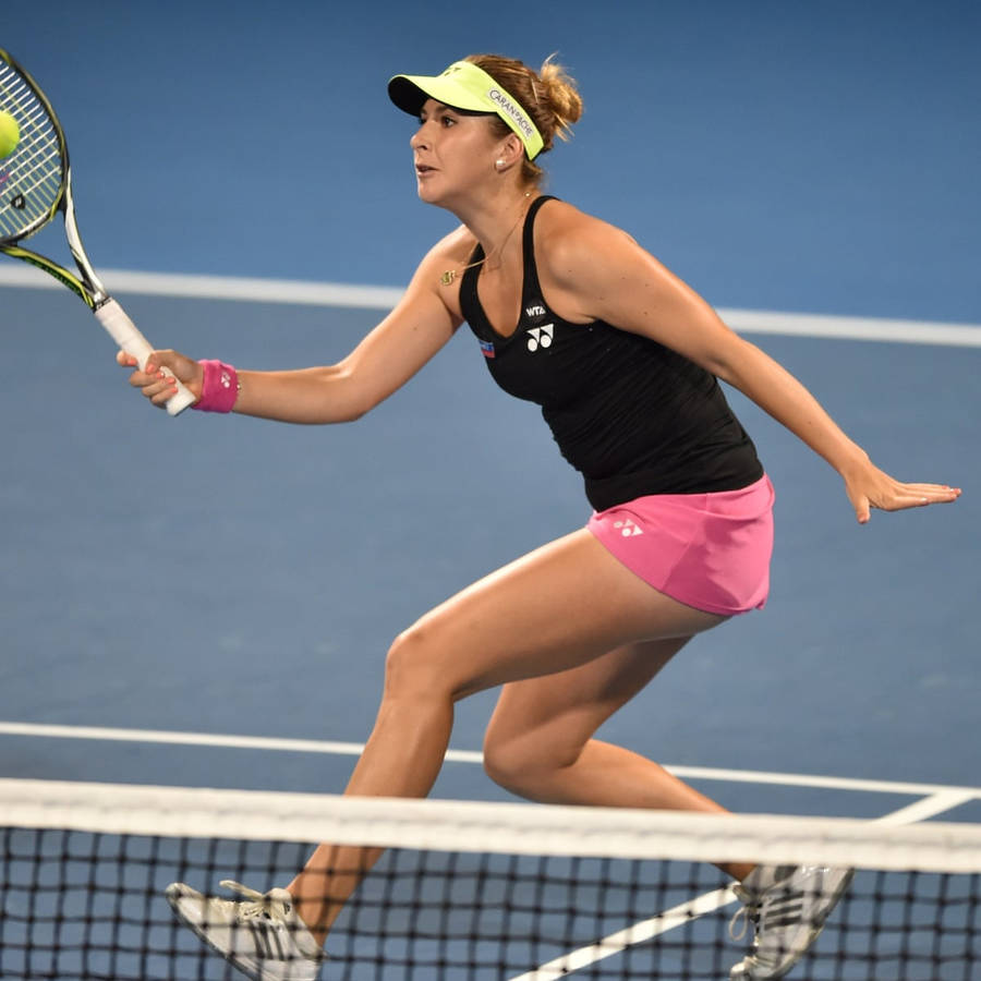 Belinda Bencic In Action Wallpaper