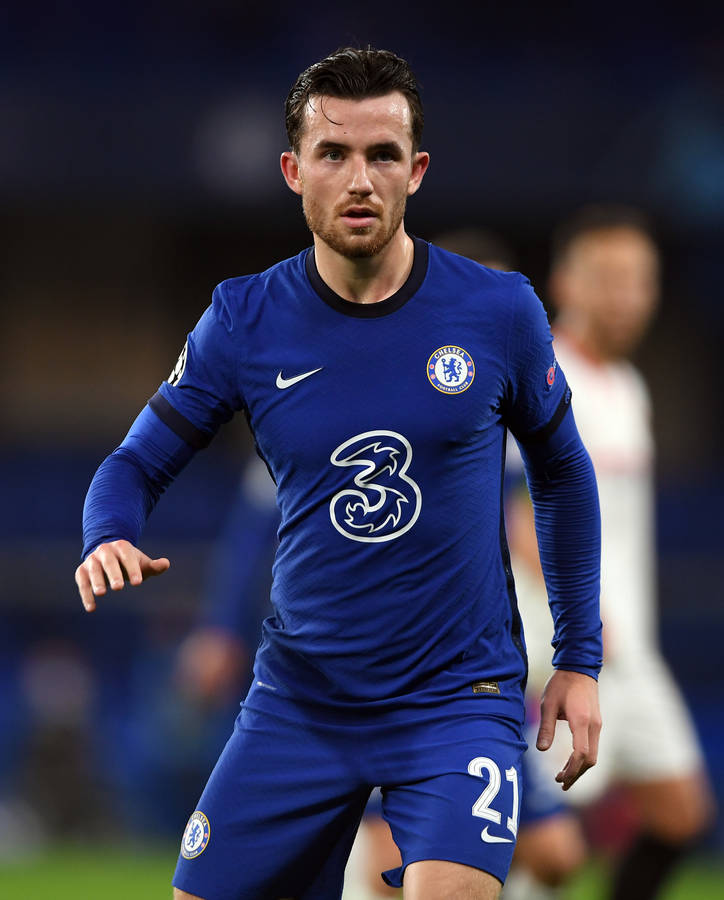 Ben Chilwell Blue Football Jersey Wallpaper