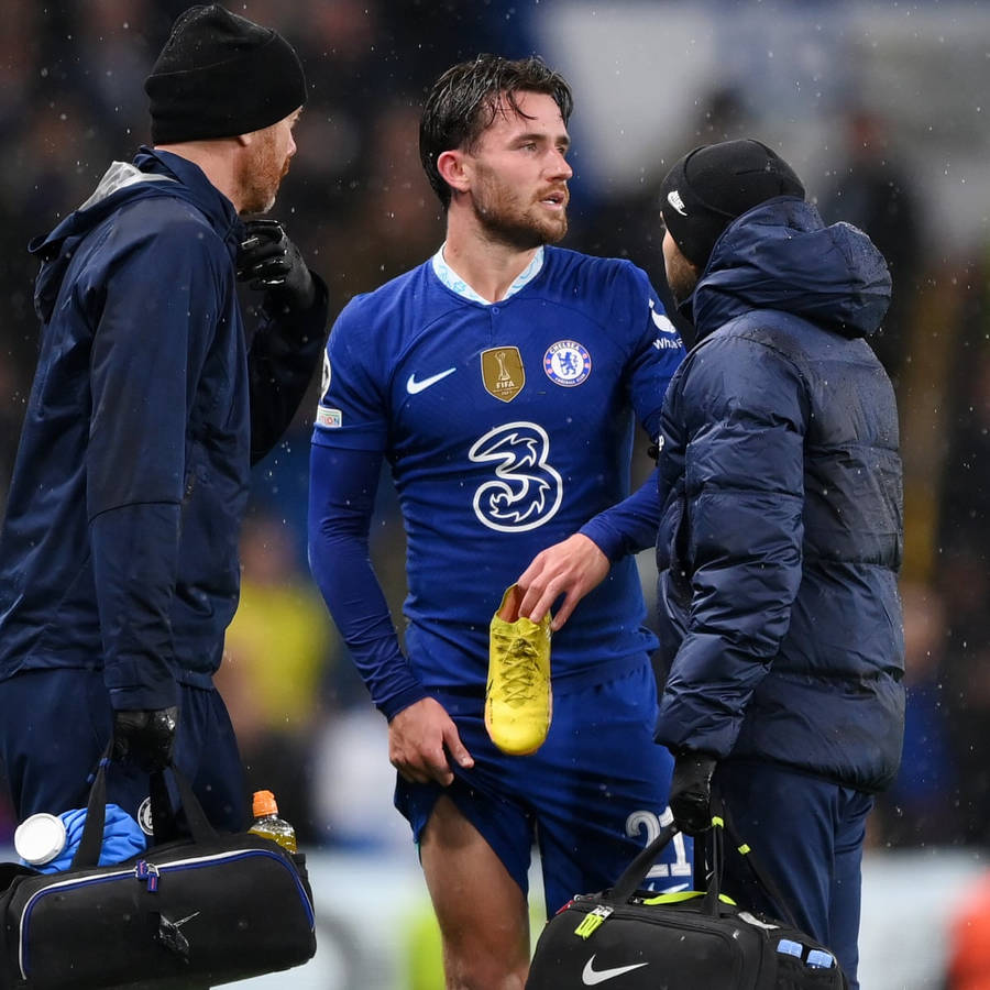 Ben Chilwell Holding One Shoe Wallpaper