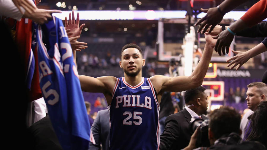 Ben Simmons Meets Sixers Fans Wallpaper