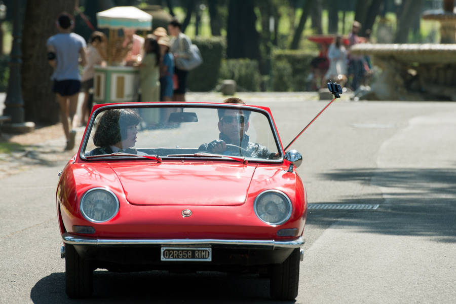 Ben Stiller Driving A Fiat Wallpaper