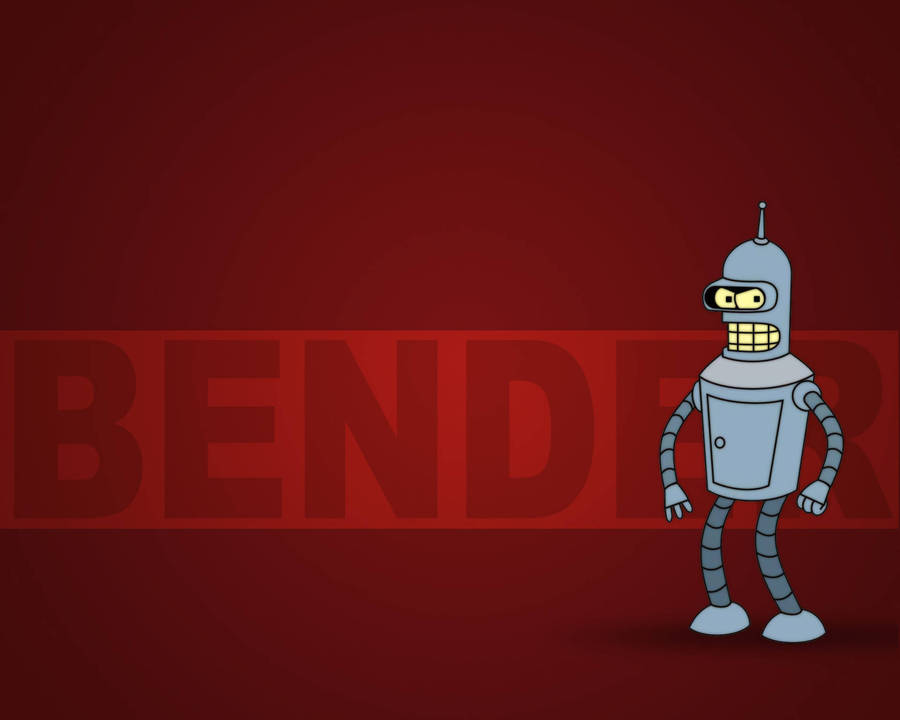 Bender, The Iconic Futurama Robot In Action Wallpaper