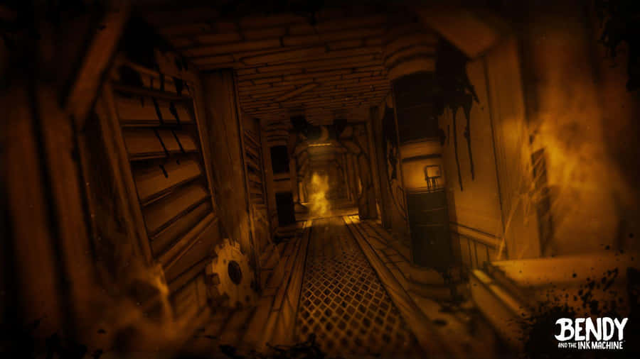 Bendy And The Ink Machine Dark Hallway Wallpaper