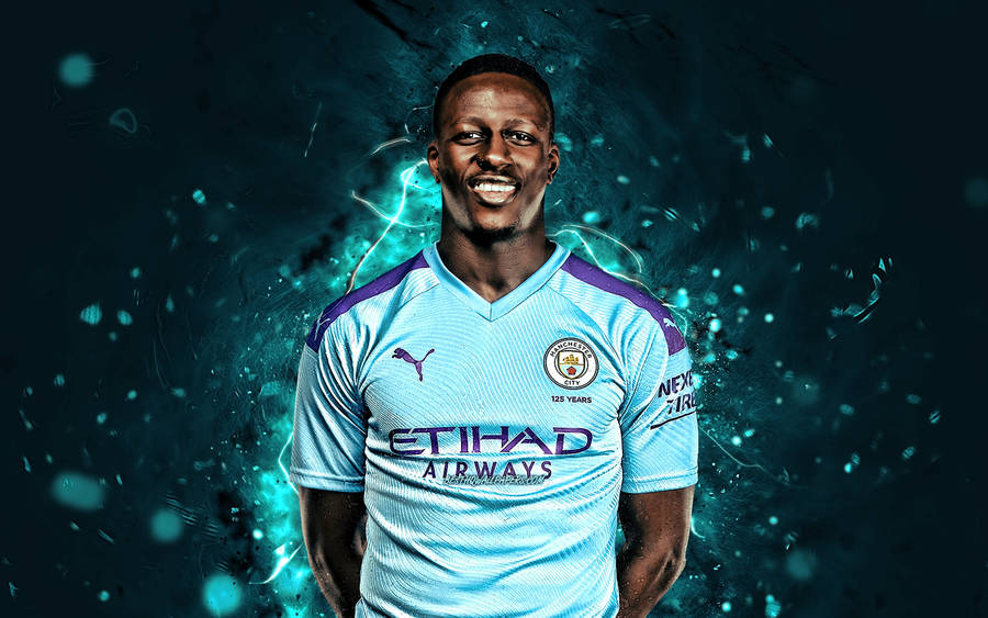 Benjamin Mendy Purple Puma Logo Wallpaper