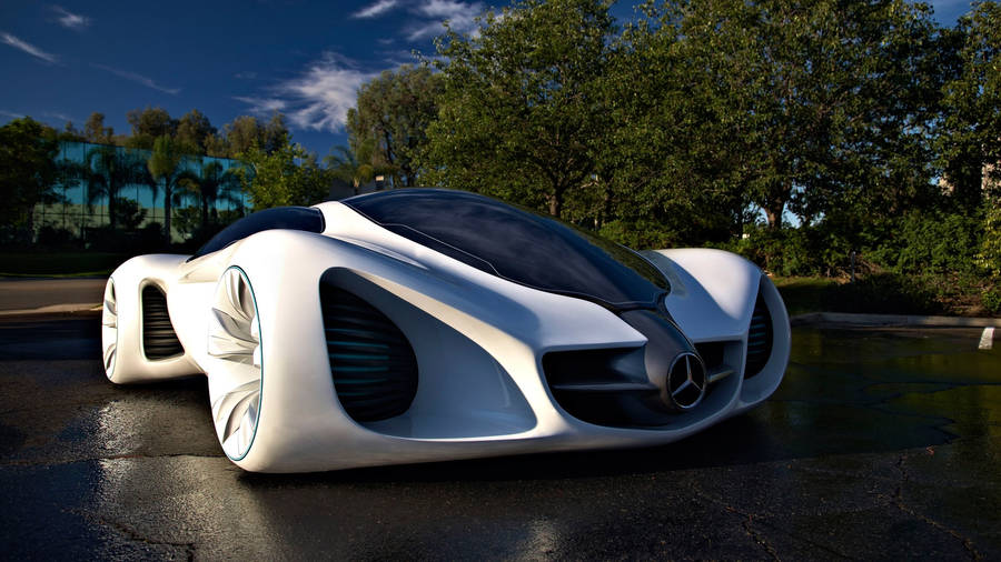 Benz 4k Vision Eq Silver Arrow Wallpaper