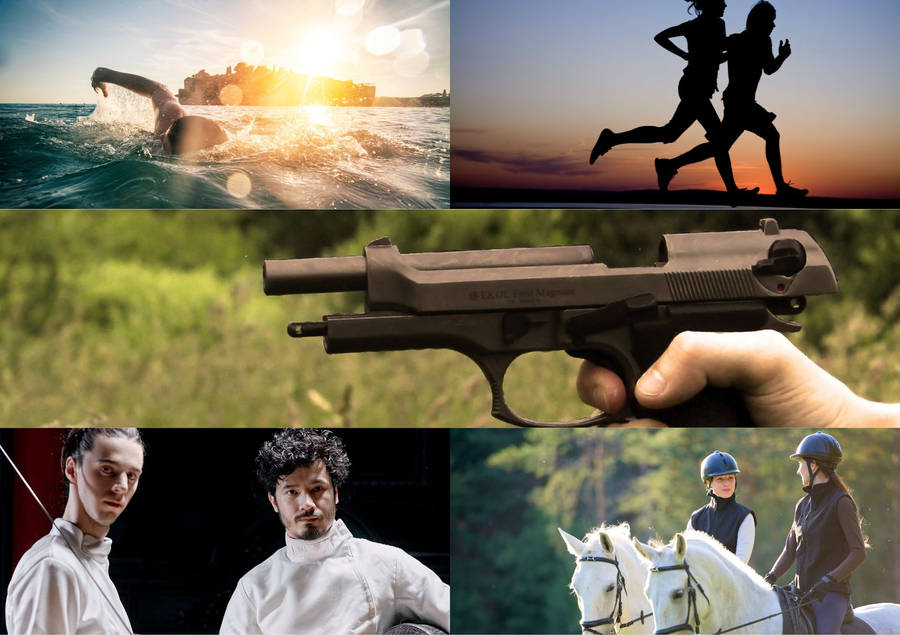 Beretta Gun Aesthetic Modern Pentathlon Wallpaper