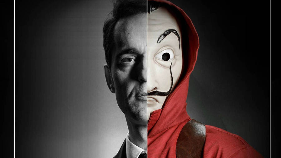 Berlin Money Heist Half Mask Wallpaper