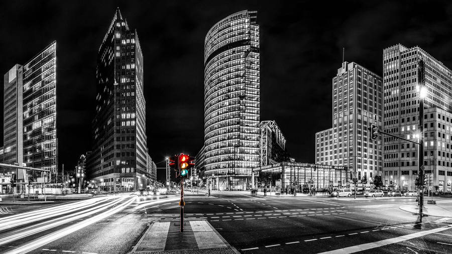 Berlin Monochromatic Potsdamer Platz Wallpaper