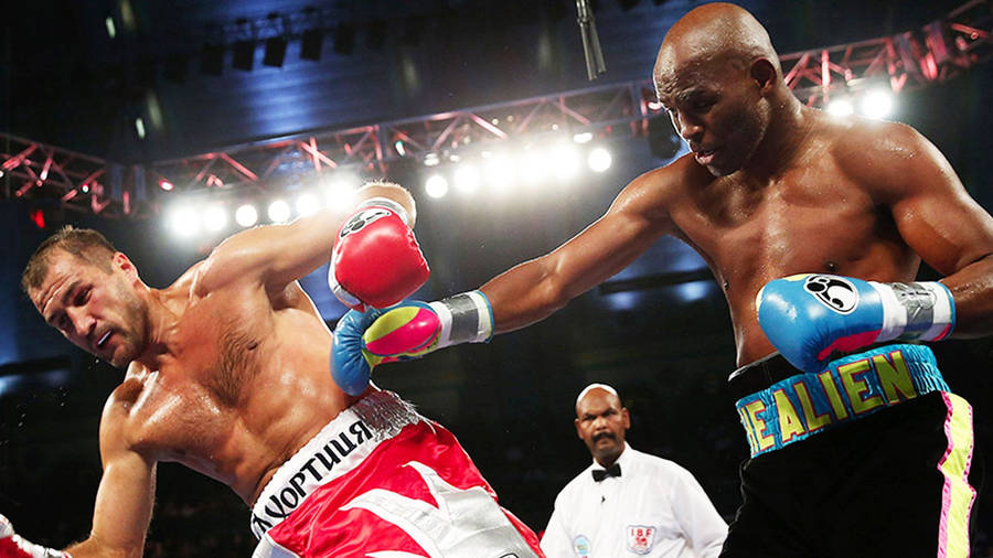 Bernard Hopkins Hitting His Opponent Wallpaper