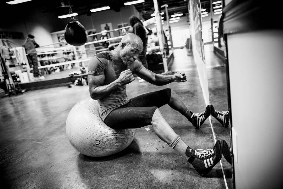 Bernard Hopkins' Monochromatic Photo Wallpaper