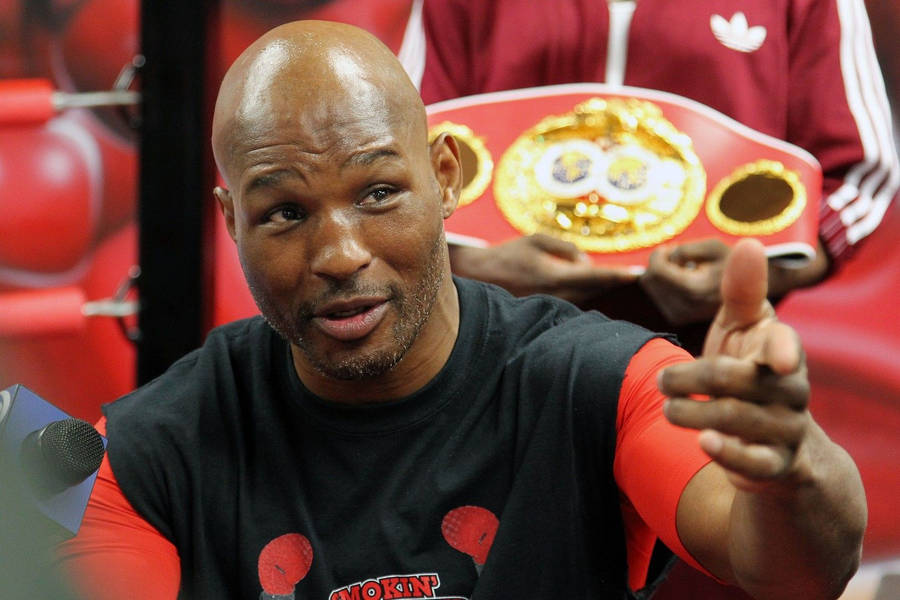 Bernard Hopkins Talking To Someone Wallpaper