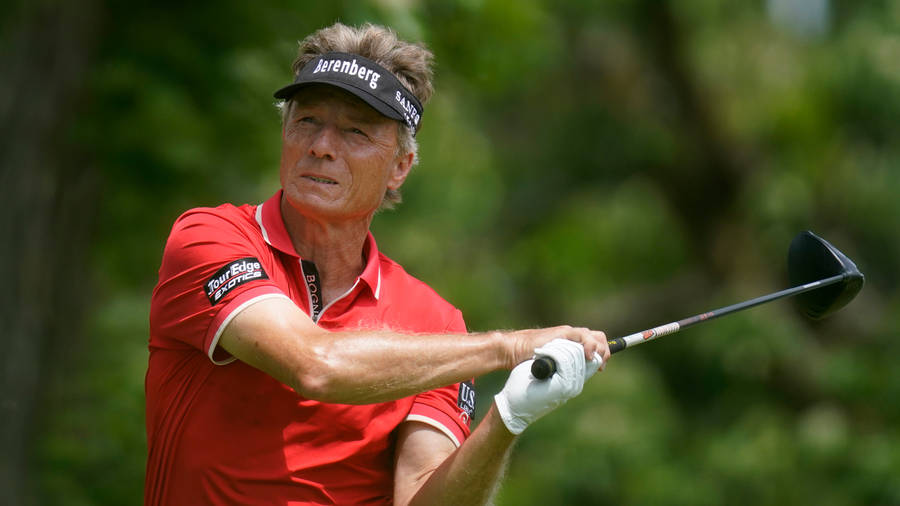 Bernhard Langer In Red Shirt Wallpaper