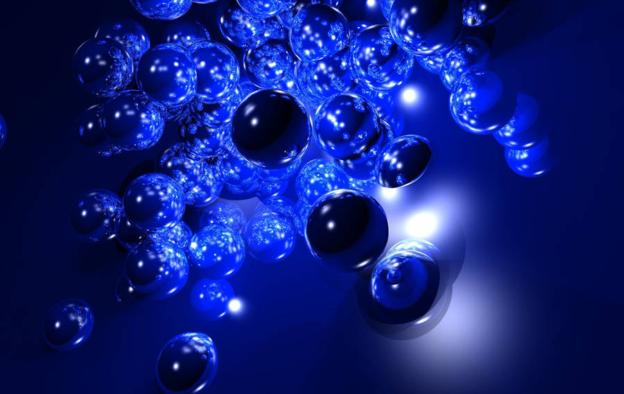 Best 3d Hd Dark Blue Marbles Wallpaper