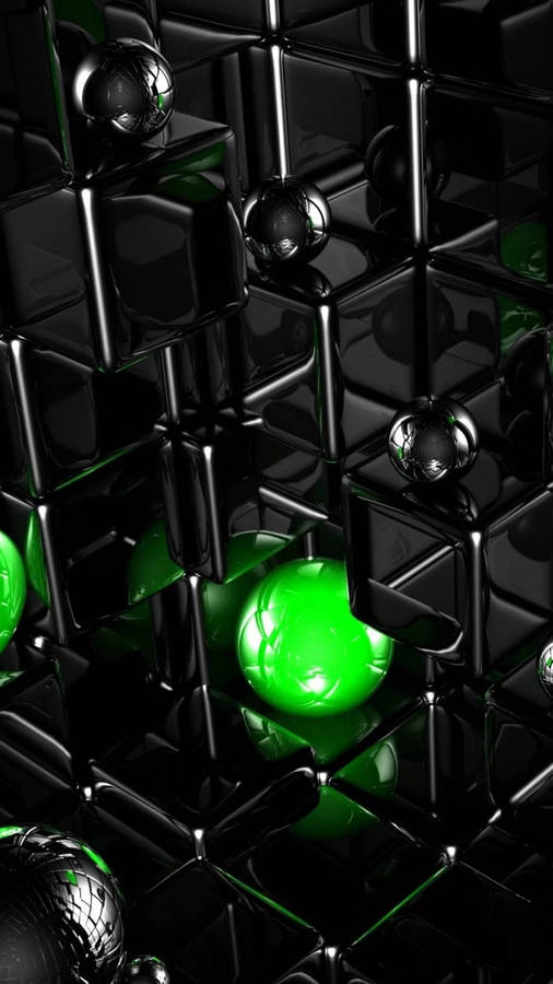 Best 3d Hd Glowing Green Ball Wallpaper