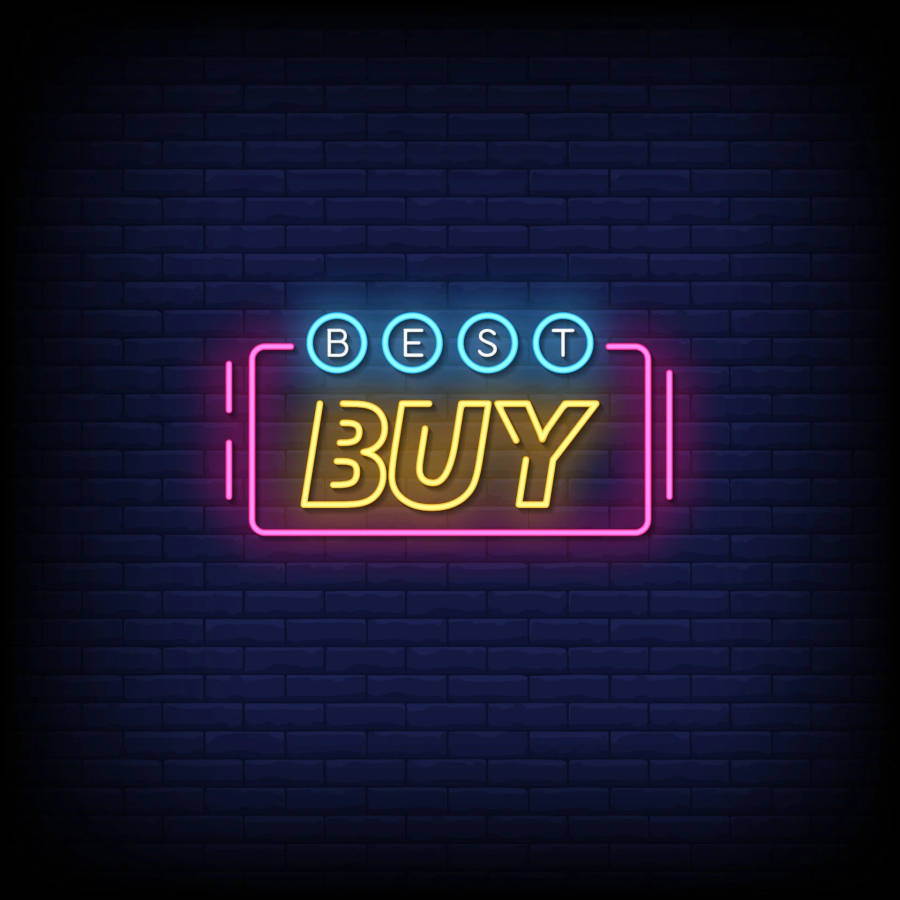 Best Buy Neon Signage Art Wallpaper